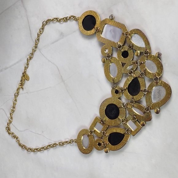 Joan Rivers Faceted Goldtone Crystal Waterfall Bib Style Necklace - Picture 5 of 8